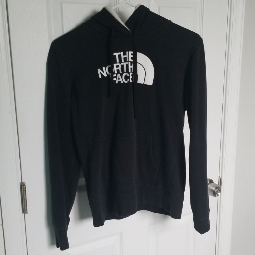 Black and white north face hoodie